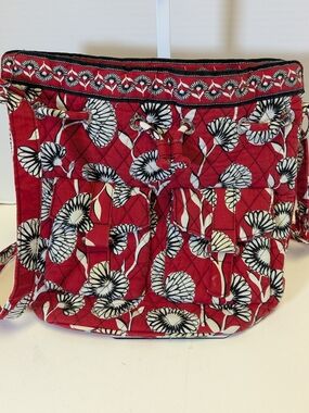 Vera Bradley Red Quilted Floral Crossbody Bag